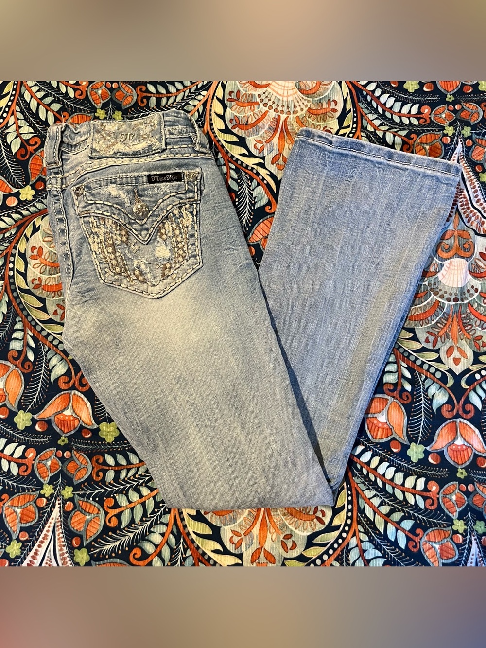 Y2K Light wash Miss Me Lowrise Bootcut Jeans
